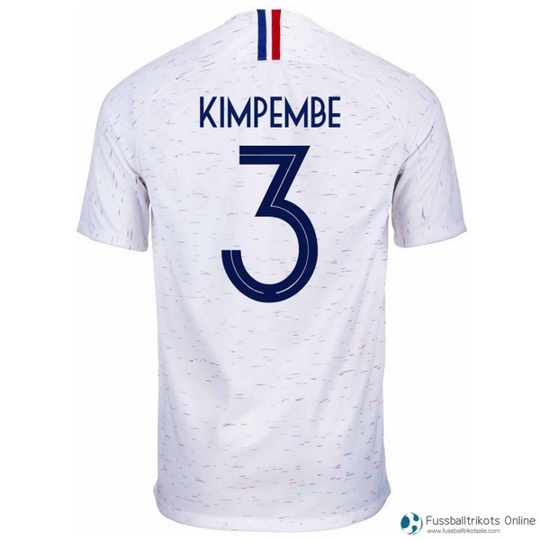 Frankreich Trikot Auswarts Kimpembe 2018 Weiß Fussballtrikots Günstig